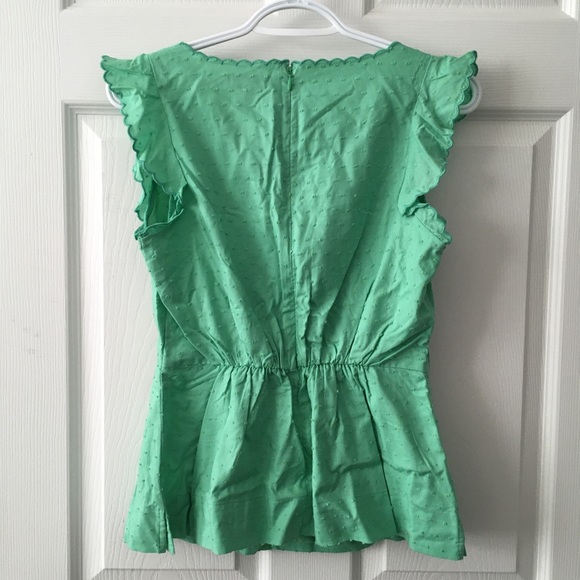 J. Crew Swiss Dot Peplum top - Picture 4 of 5